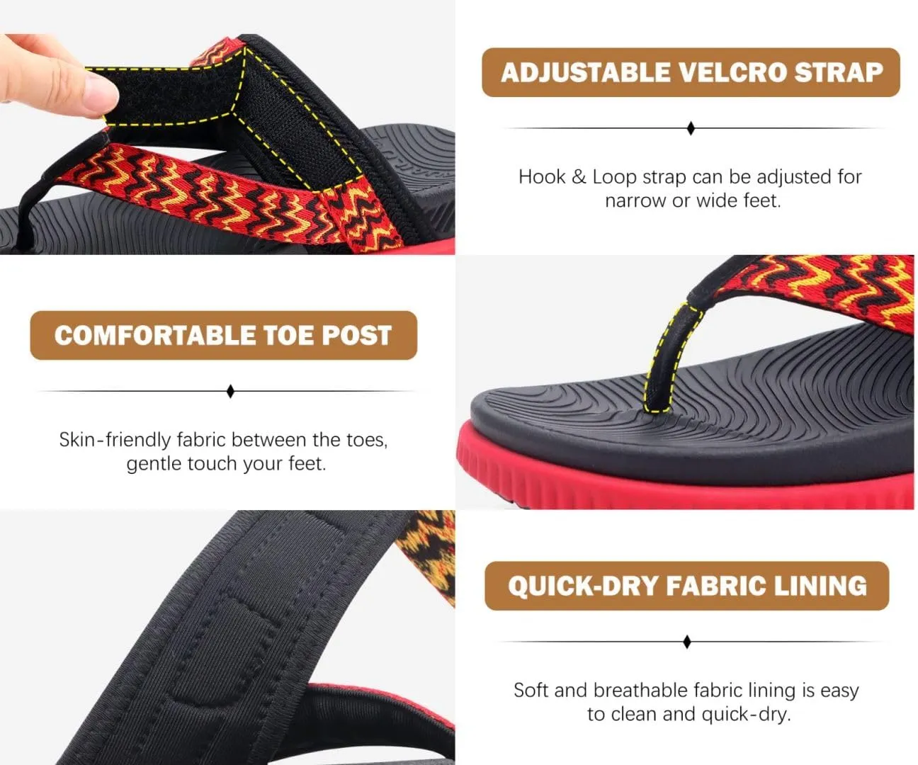KuaiLu Womens Flip Flops With Arch Support Adjustable Thick Athletic Cushion Recovery Walking Sandals For Woman Ladies Fashion Comfortable Flip-Flop Slides, Water Resistant & Lightweight