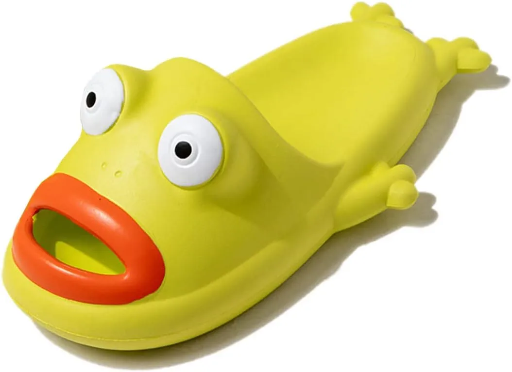 Kvikci Frog Slippers, Unisex Summer Funny Animal Slides, Bass Sandals, Frog Flip Flops Couple Beach Slipper Bath Shoes