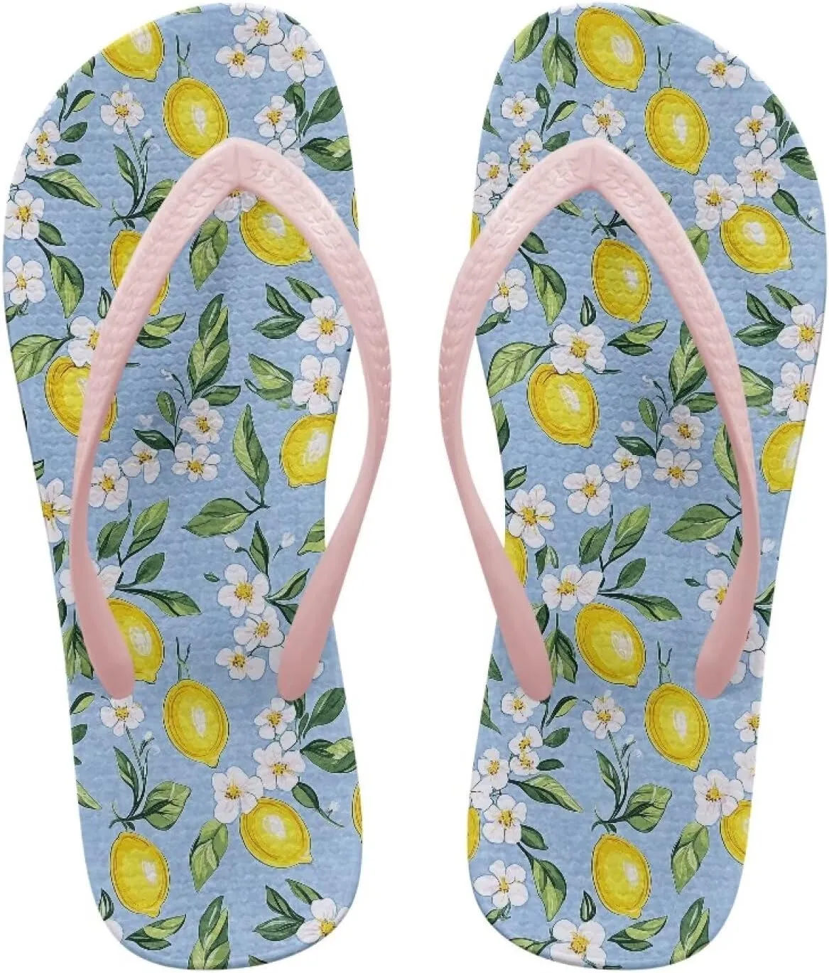Ladies' Flip-Flops Quick-Drying And Anti-Slip Shower Slippers Casual Flat Sandals Indoor And Outdoor Home Shoes Pink Size 5-9