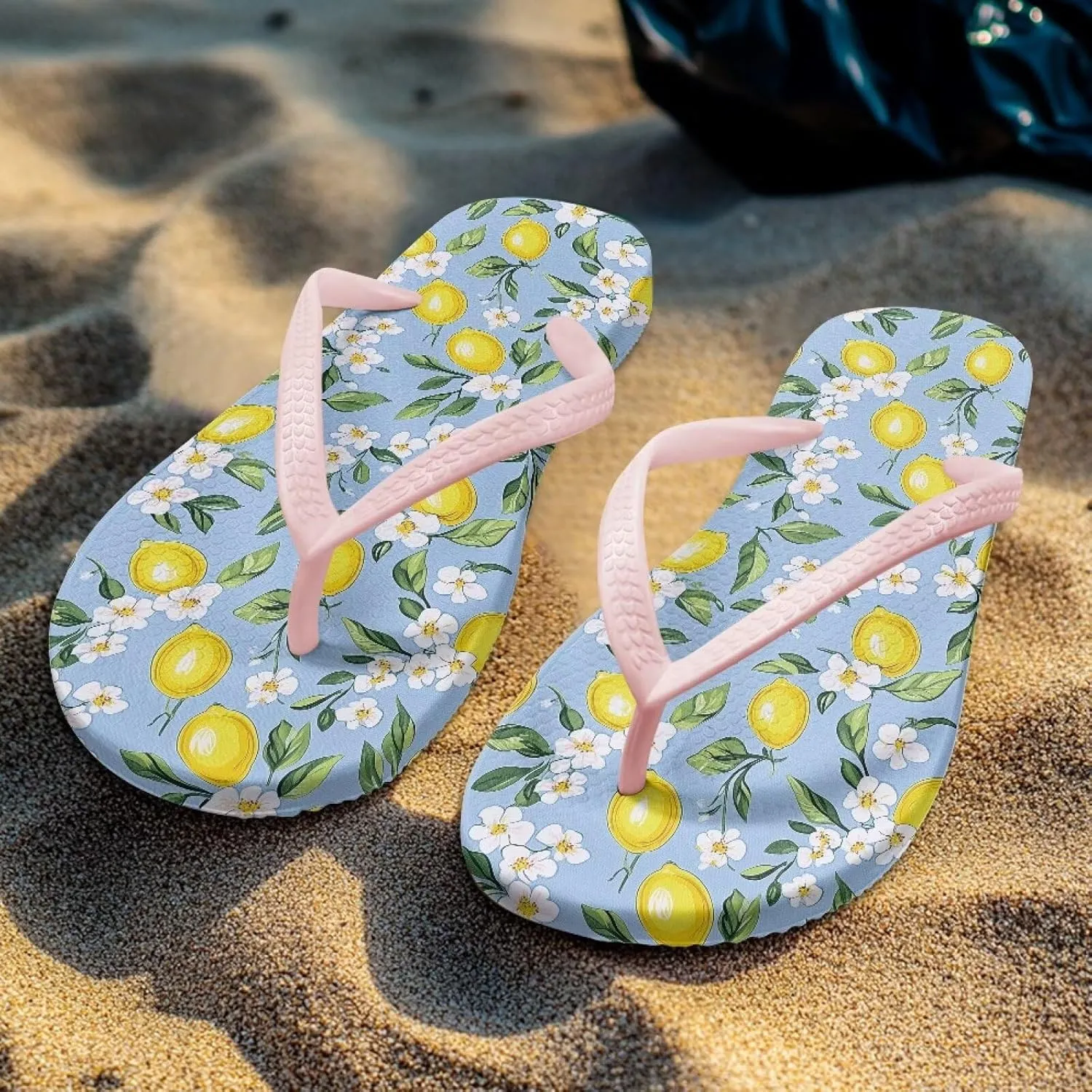 Ladies' Flip-Flops Quick-Drying And Anti-Slip Shower Slippers Casual Flat Sandals Indoor And Outdoor Home Shoes Pink Size 5-9