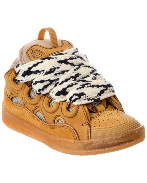 LANVIN Curb Leather & Mesh Sneaker