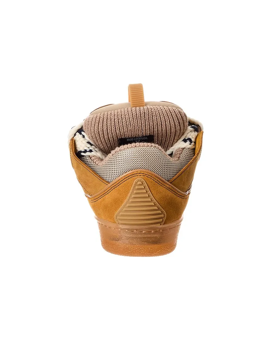 LANVIN Curb Leather & Mesh Sneaker
