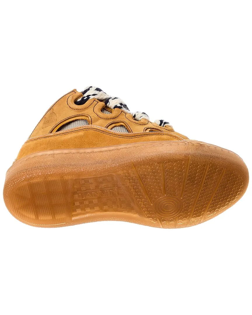 LANVIN Curb Leather & Mesh Sneaker