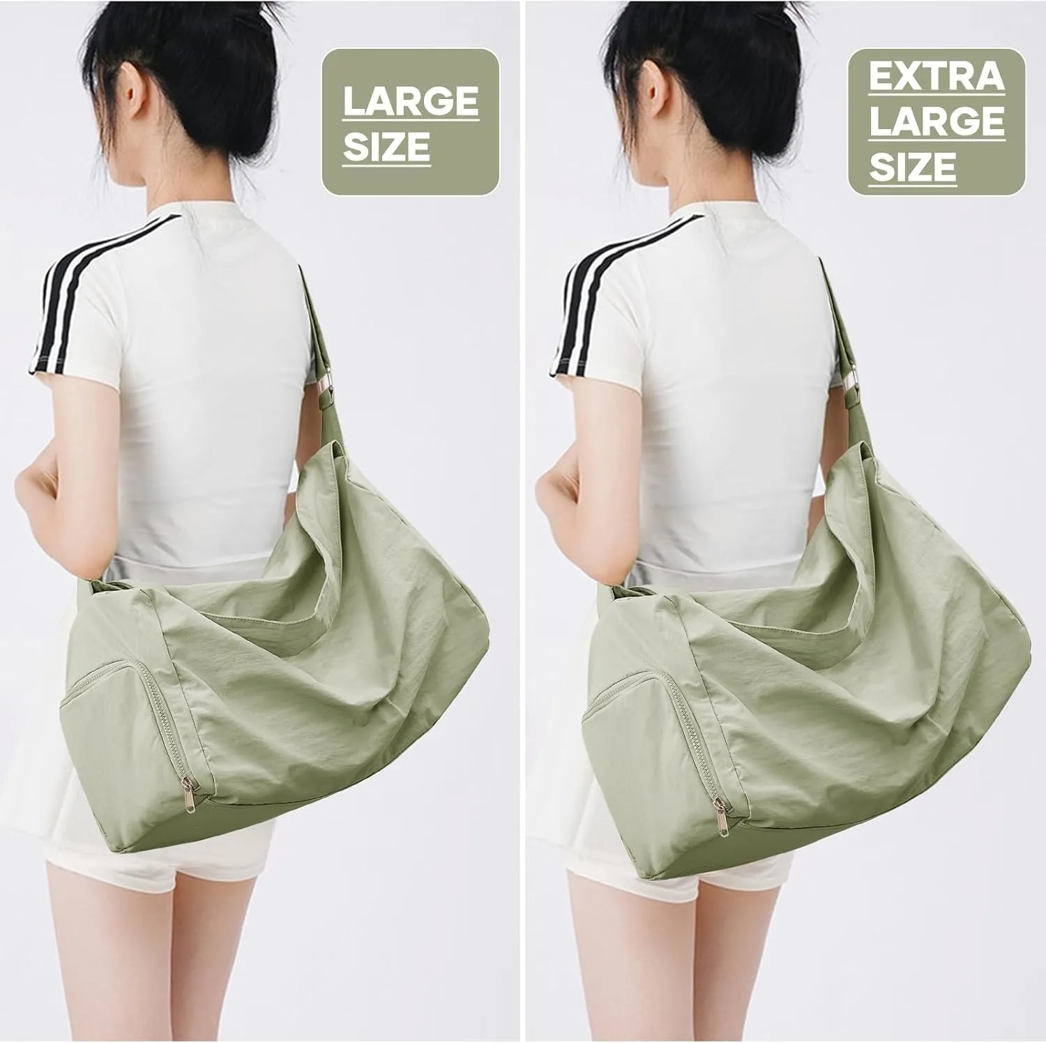 Large Gym Bag with Shoe Compartment, Workout Sport Duffle Bag for Women Travel, Waterproof Shoulder Overnight Bags Lightweight Carry on Tote Bags for Swim, Yoga, Dance