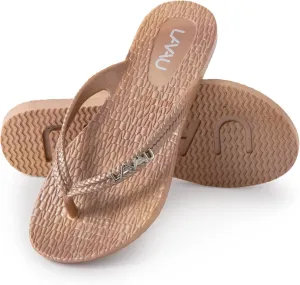 LAVAU Women Waterproof Flip Flops, Shower & Water No-Slip Sandals for Pool and Beach