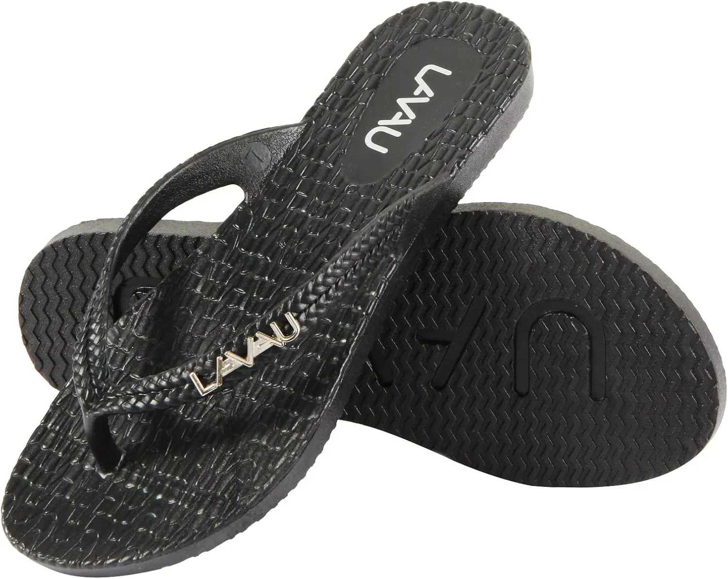 LAVAU Women Waterproof Flip Flops, Shower & Water No-Slip Sandals for Pool and Beach