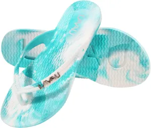 LAVAU Women Waterproof Flip Flops, Shower & Water No-Slip Sandals for Pool and Beach