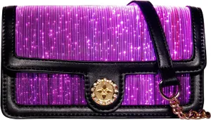 LED Bags Light up Purse 7 Colors Festival Evening Clutch Luminous Crossbody Bag Glow Handbags Leather Shoulder Bag