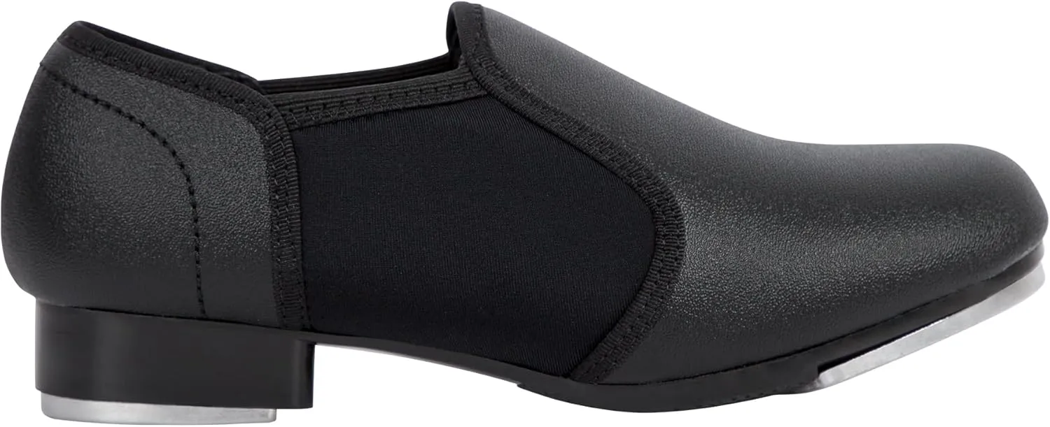Linodes Unisex-Child Elastic Slip on Tap Shoe for Girls and Boys Tap Flat