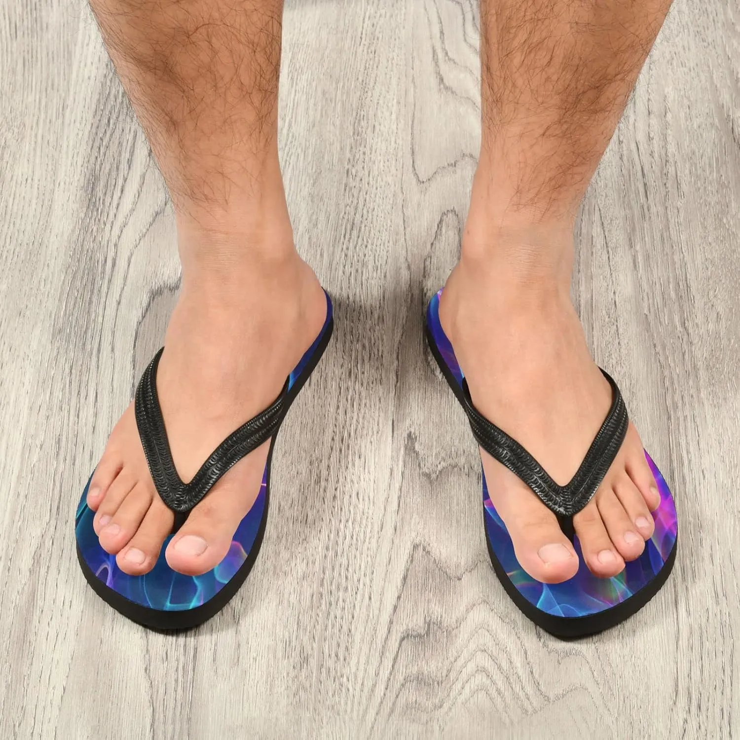 Liquid Nebula Dye Womens Flip Flops Summer Beach Sandals Casual Thong Slippers Comfortable Shower Slippers Non Slip Water Sandals shoes XXL