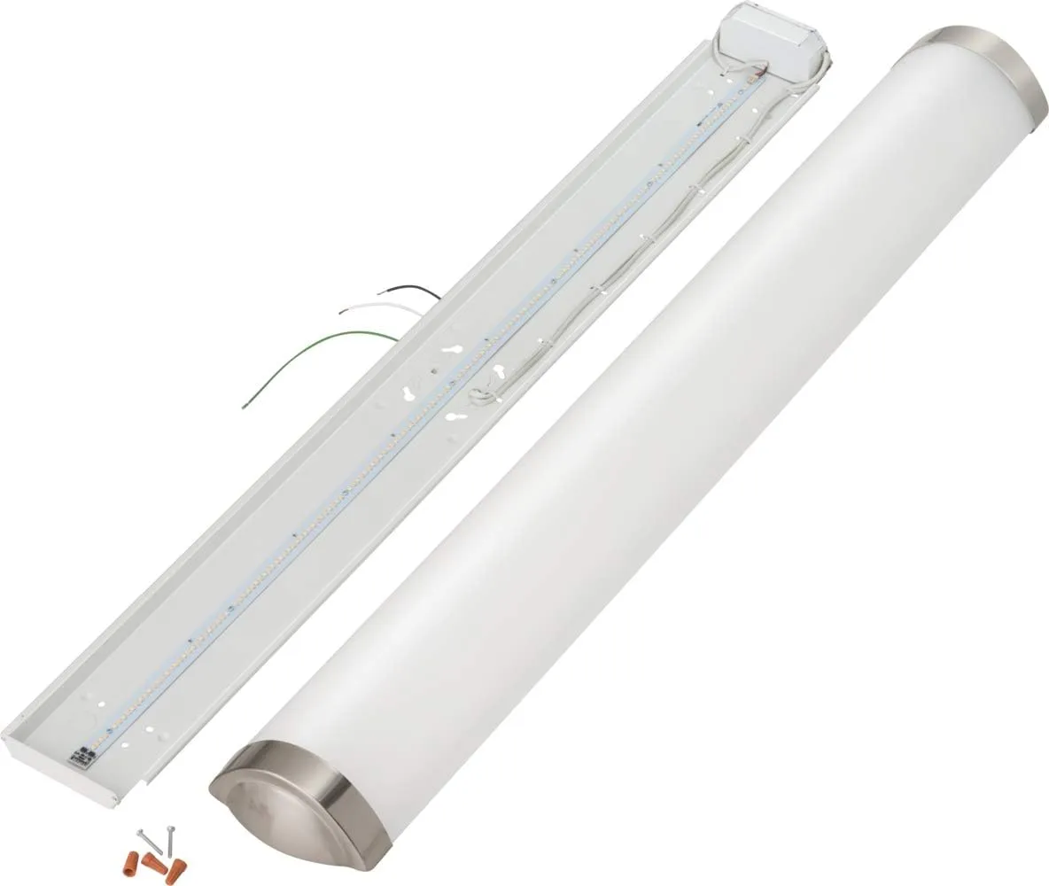 Lithonia Lighting FMLCRSLS 48IN 30K40K50K 90CRI BN Linear Flush Mount with Selectable Color Temperature, 48 in, Brushed Nickel