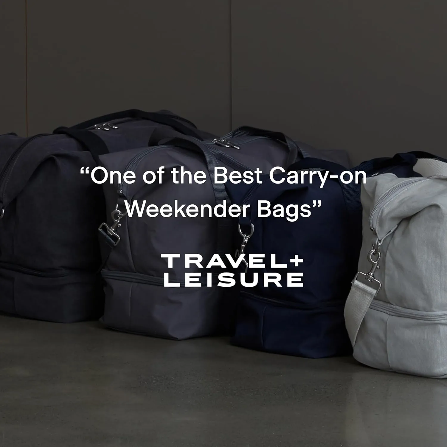 Lo & Sons Catalina Deluxe Weekender - Recycled Poly Large Capacity (49L) Travel Duffel With Shoe Compartment, Luggage Sleeve, Padded Strap | Versatile Durable Bag For Women, Men for Weekend, Carry On