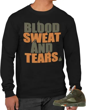 Long Sleeve T-Shirt to Match Jordan 5 Olive Graphic L/S Tee
