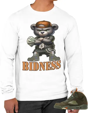 Long Sleeve T-Shirt to Match Jordan 5 Olive Graphic L/S Tee