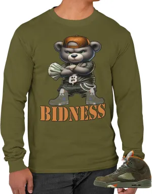 Long Sleeve T-Shirt to Match Jordan 5 Olive Graphic L/S Tee