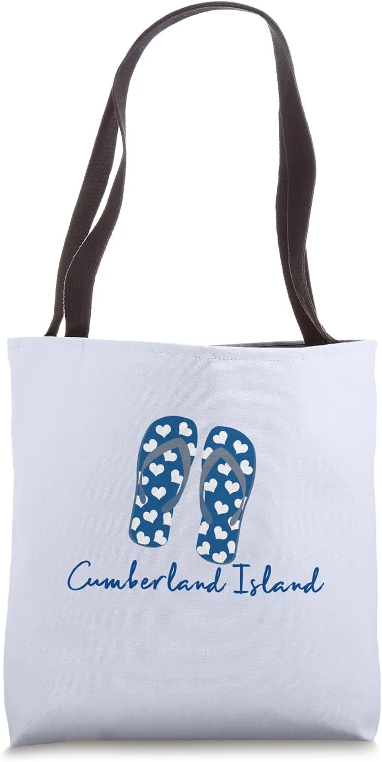 Loves Heart Cumberland Island Beach Seashore Flip Flops Tote Bag
