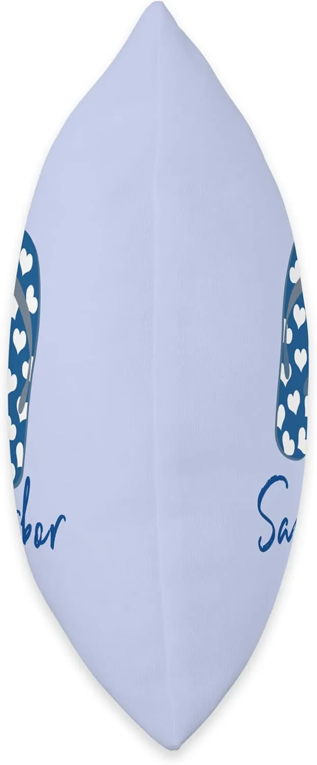 Loves Hearts Sag Harbor Long Island Heart Flip Flops Coastal Throw Pillow