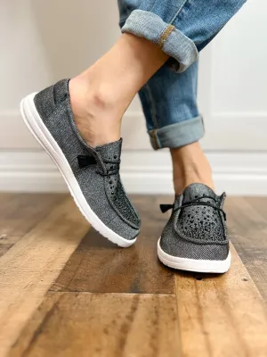 Maco Water Drops Slip-On Tennis Shoes in Black