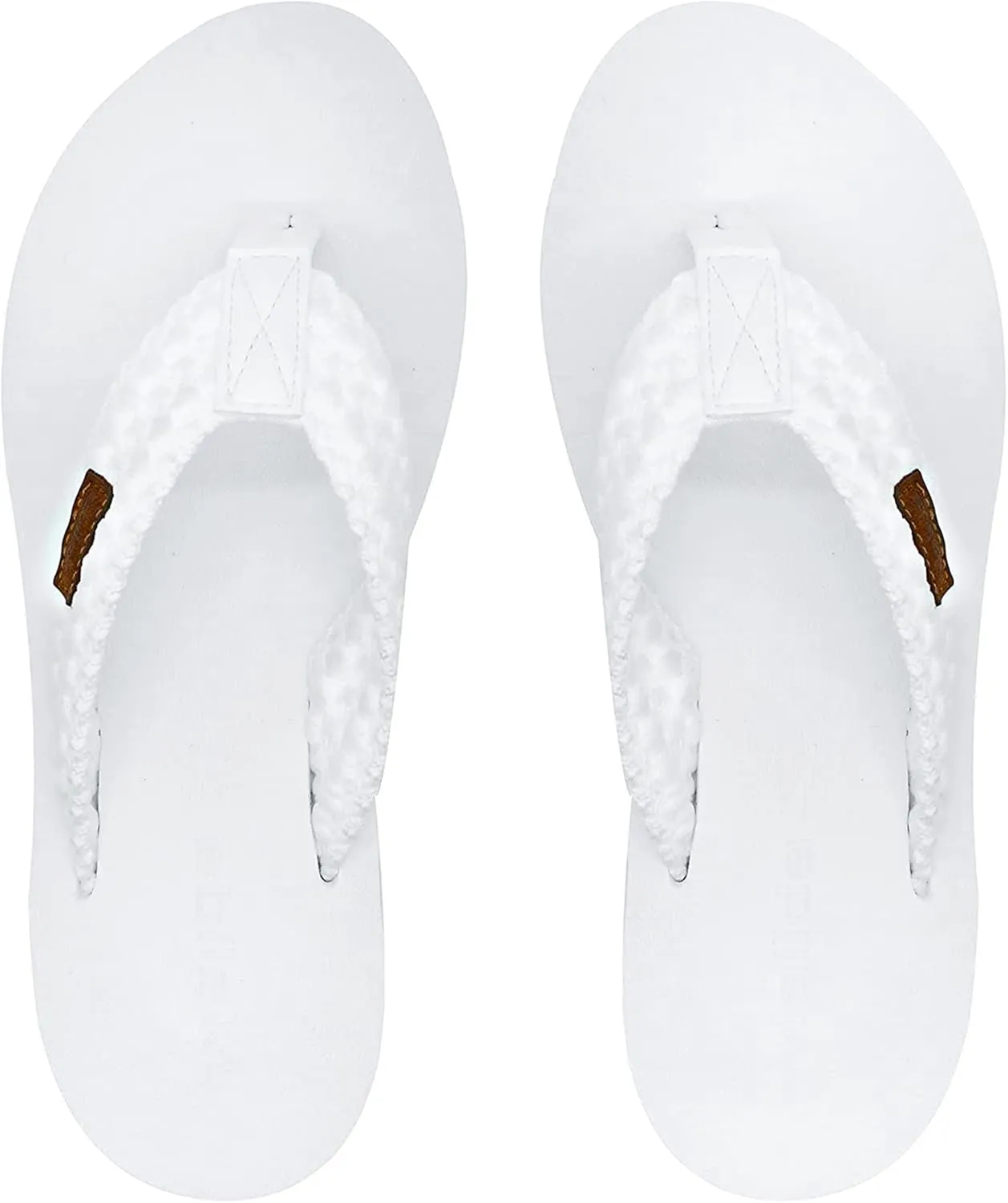 MALIDA Womens Wedge Arch Support Flip Flops Cushion Soft Rubber Midsole Platform Thong Sandals with Rubber Sole