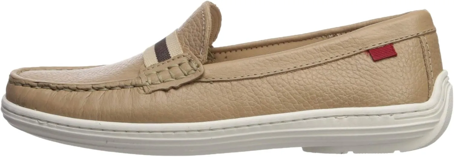 Marc Joseph New York Unisex-Child Kids Boys/Girls Leather Elastic Grow Gain Loafer