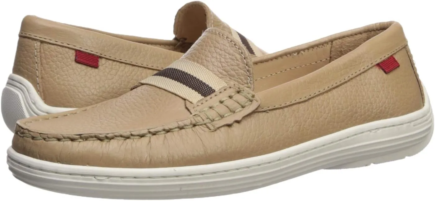 Marc Joseph New York Unisex-Child Kids Boys/Girls Leather Elastic Grow Gain Loafer