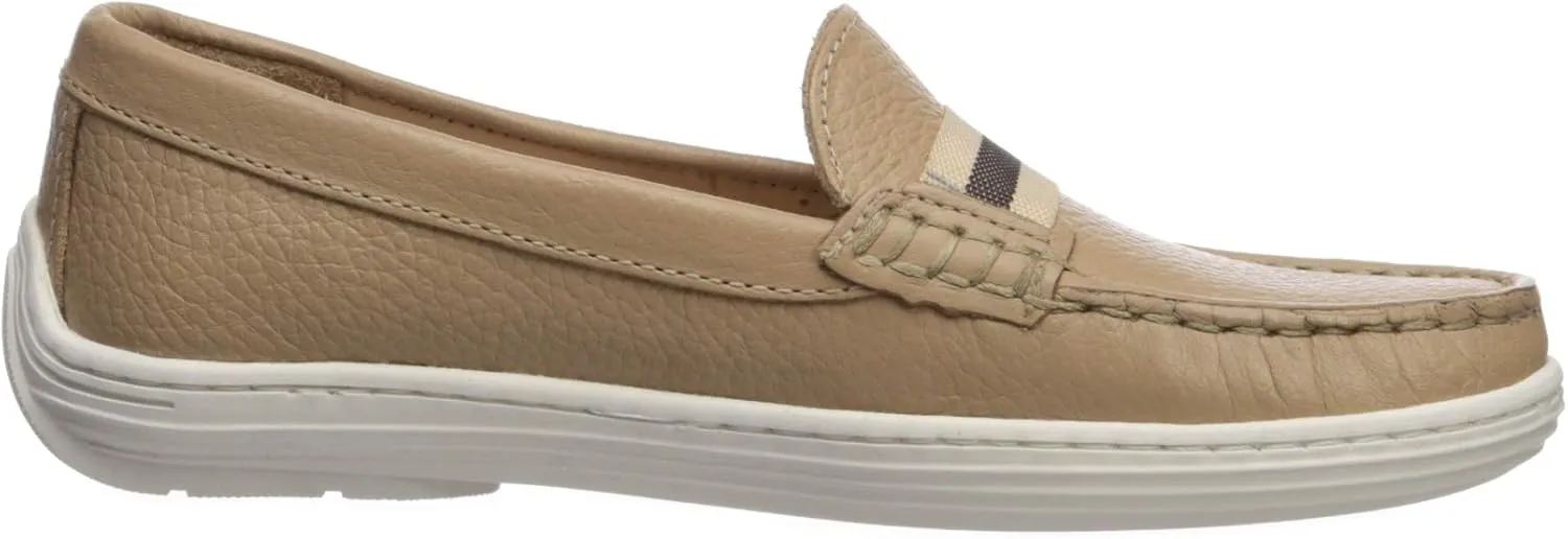 Marc Joseph New York Unisex-Child Kids Boys/Girls Leather Elastic Grow Gain Loafer