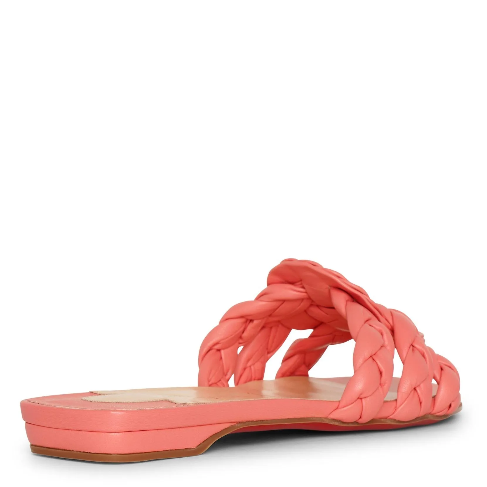 Marmela flat braided leather slides