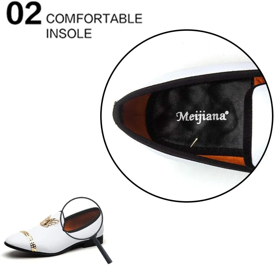 Meijiana Men Loafers Men Luxury Wedding Dress Shoes Fashion Party Shoes for Men