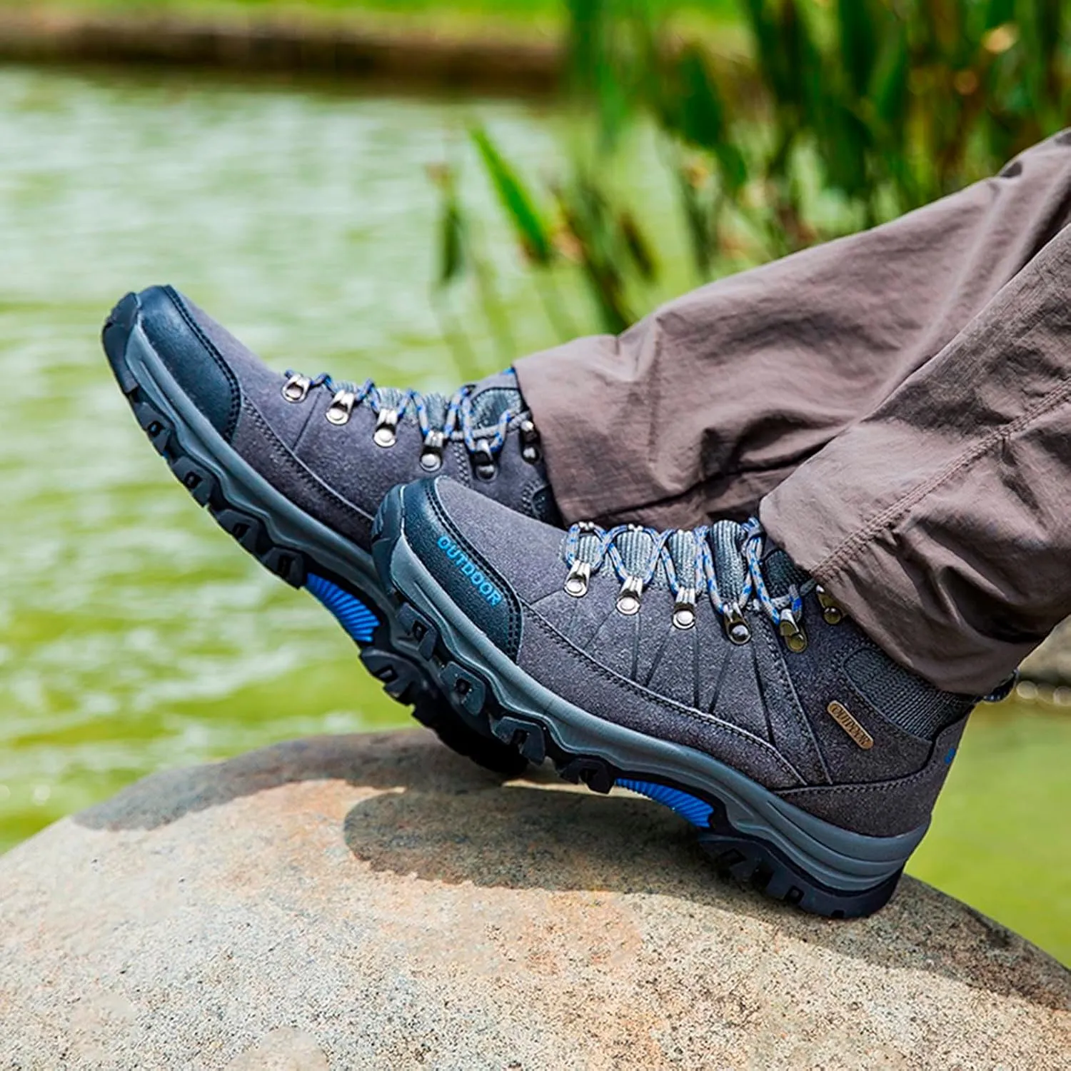 Men's Autumn and Winter Breathable Outdoor Hiking Shoes High Top Shoes Hiking Sneakers Shoes Men Sneaker 12 Men Shoes Men Sho