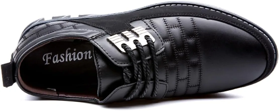 Mens Business Casual Loafers Shoes for Male Lace-up Stylish Work Office Working Oxfords