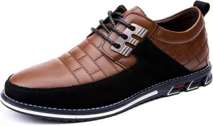 Mens Business Casual Loafers Shoes for Male Lace-up Stylish Work Office Working Oxfords