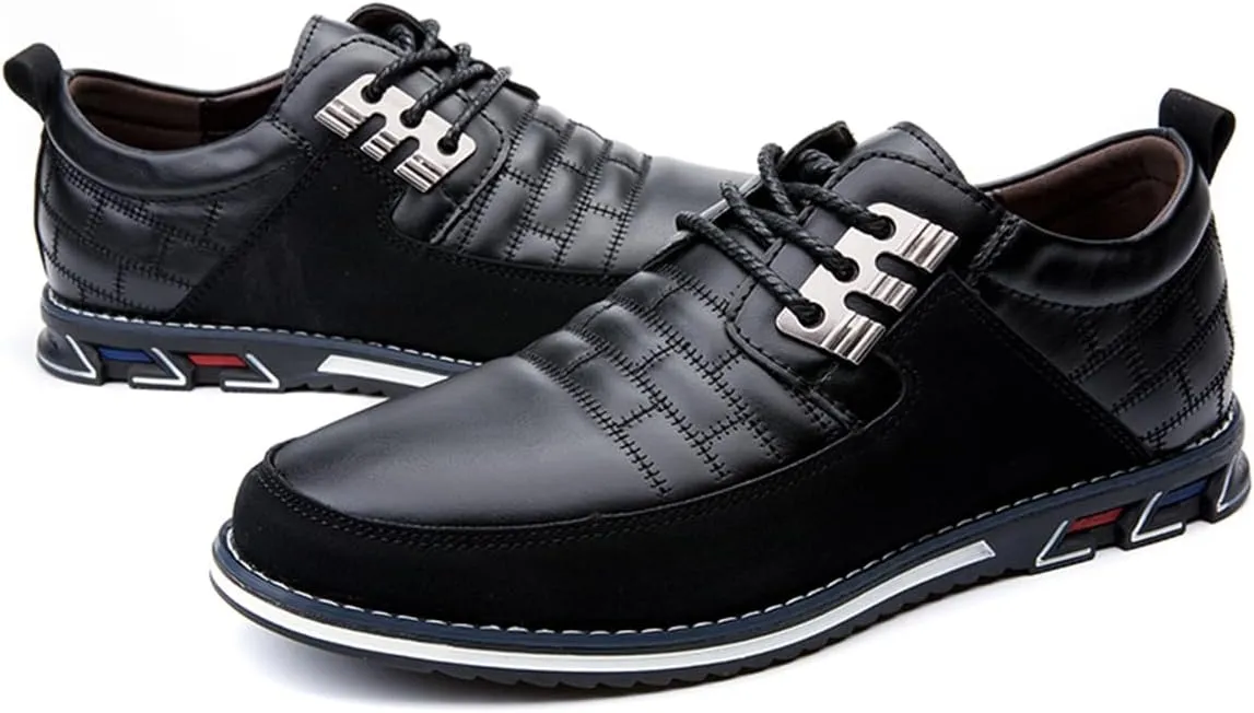 Mens Business Casual Loafers Shoes for Male Lace-up Stylish Work Office Working Oxfords