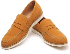 Men's Casual Loafers & Slip On Shoes Daily Commuting Comfortable Canvas Shoes Lightweight Non-Slip Walking Penny Shoes for Men