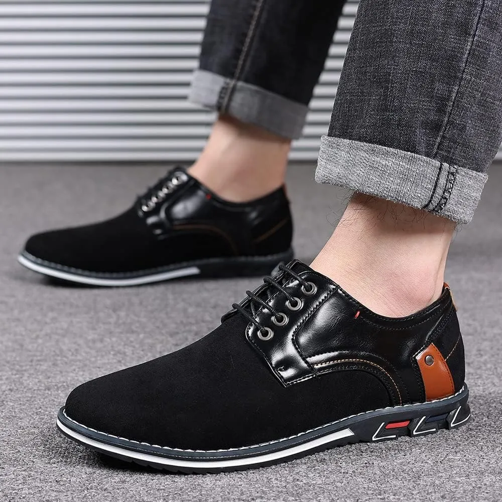 Mens Casual Oxford Business Dress Shoes Leather Slip-on Loafer for Men Walking Driving Office Outdoor Penny Oxfords Comfort Fashion Leisure Breathable Stylish Loafers