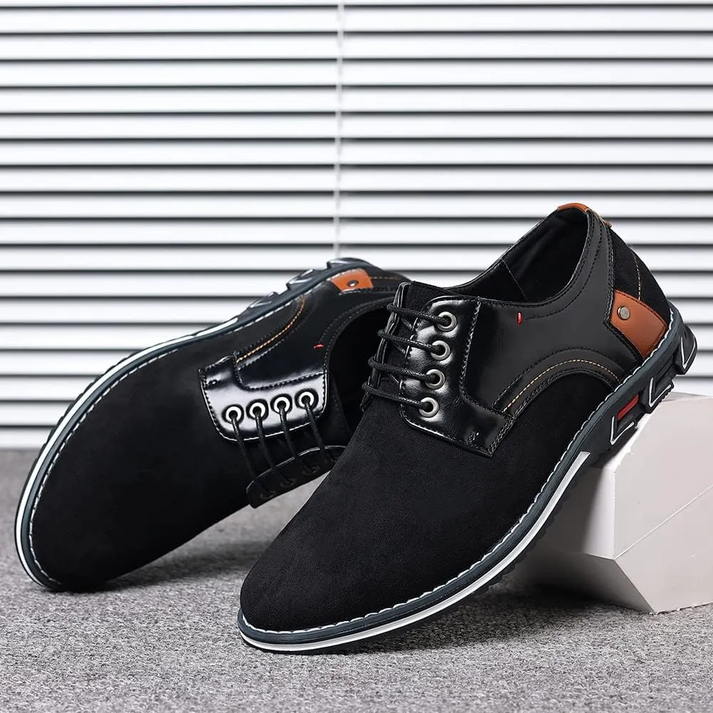 Mens Casual Oxford Business Dress Shoes Leather Slip-on Loafer for Men Walking Driving Office Outdoor Penny Oxfords Comfort Fashion Leisure Breathable Stylish Loafers