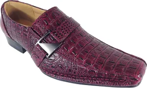 Men's Dress Loafers Elastic Slip on with Buckle Fashion Shoes Runs Half Size Big(Toni)