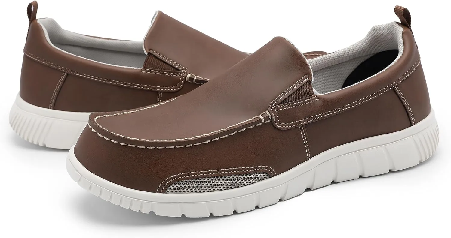 Mens Fashion Sneakers Boat Shoes Slip On Men Loafer Shoes Stylish Casual Loafers Deck Shoes for Men