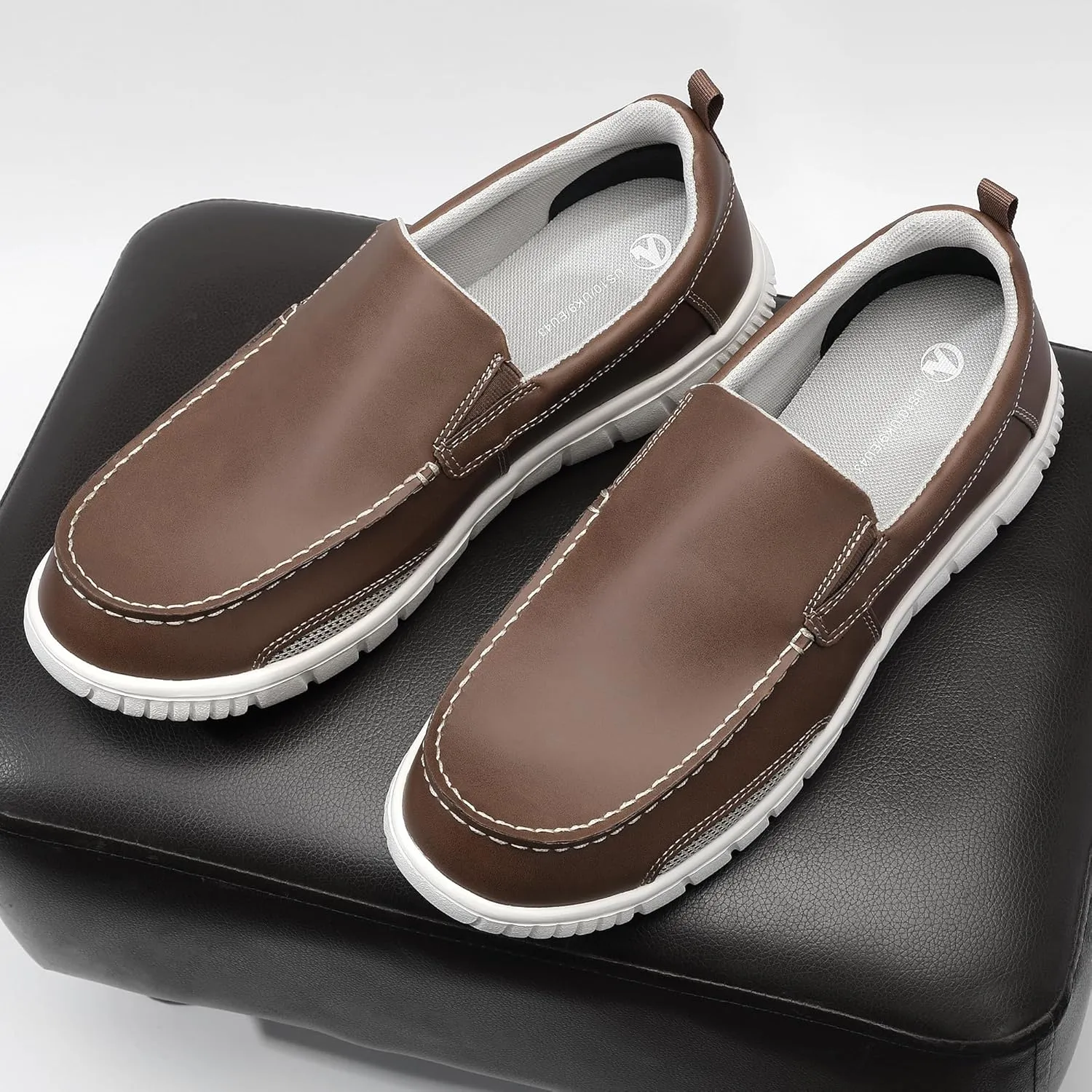 Mens Fashion Sneakers Boat Shoes Slip On Men Loafer Shoes Stylish Casual Loafers Deck Shoes for Men