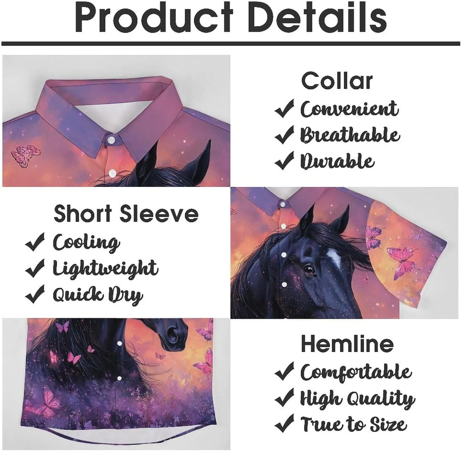 Mens Hawaiian Shirt Casual Button Down Short Sleeve Tropical Beach Holiday Aloha Party Shirt for Men Funny
