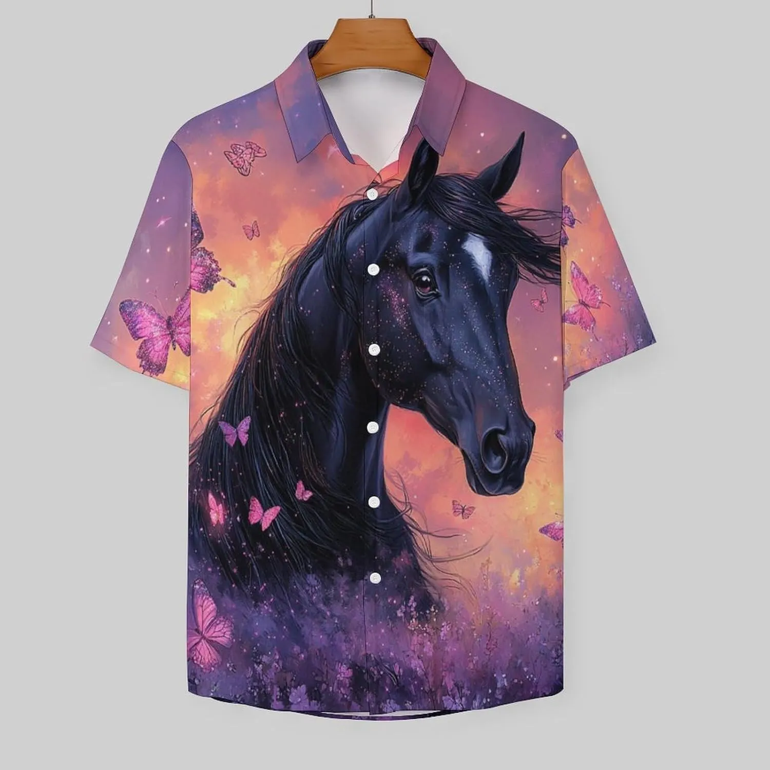 Mens Hawaiian Shirt Casual Button Down Short Sleeve Tropical Beach Holiday Aloha Party Shirt for Men Funny