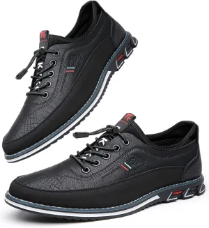 Men's Leather Casual Oxford Shoes Moccasin Driving Office Walking Loafers Lace Up Slip-On Business
