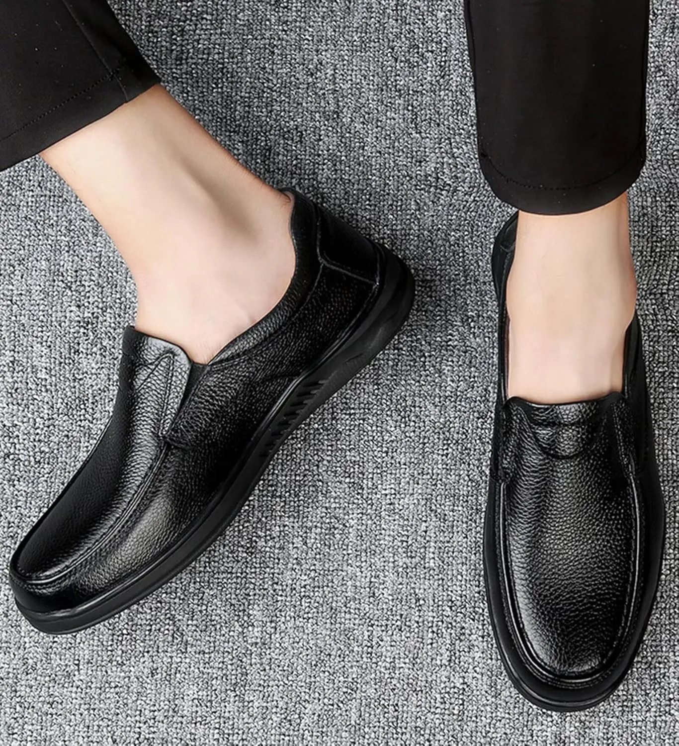 Men's Leather Loafer Shoes Walking Driving Shoes Outdoor Hiking Shoes Business Shoes
