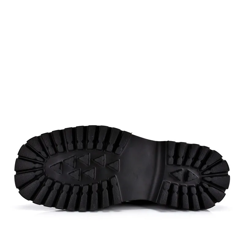 Men’s Loafers with  Patent Leather Chunky Sleek & Stylish Thick Sole
