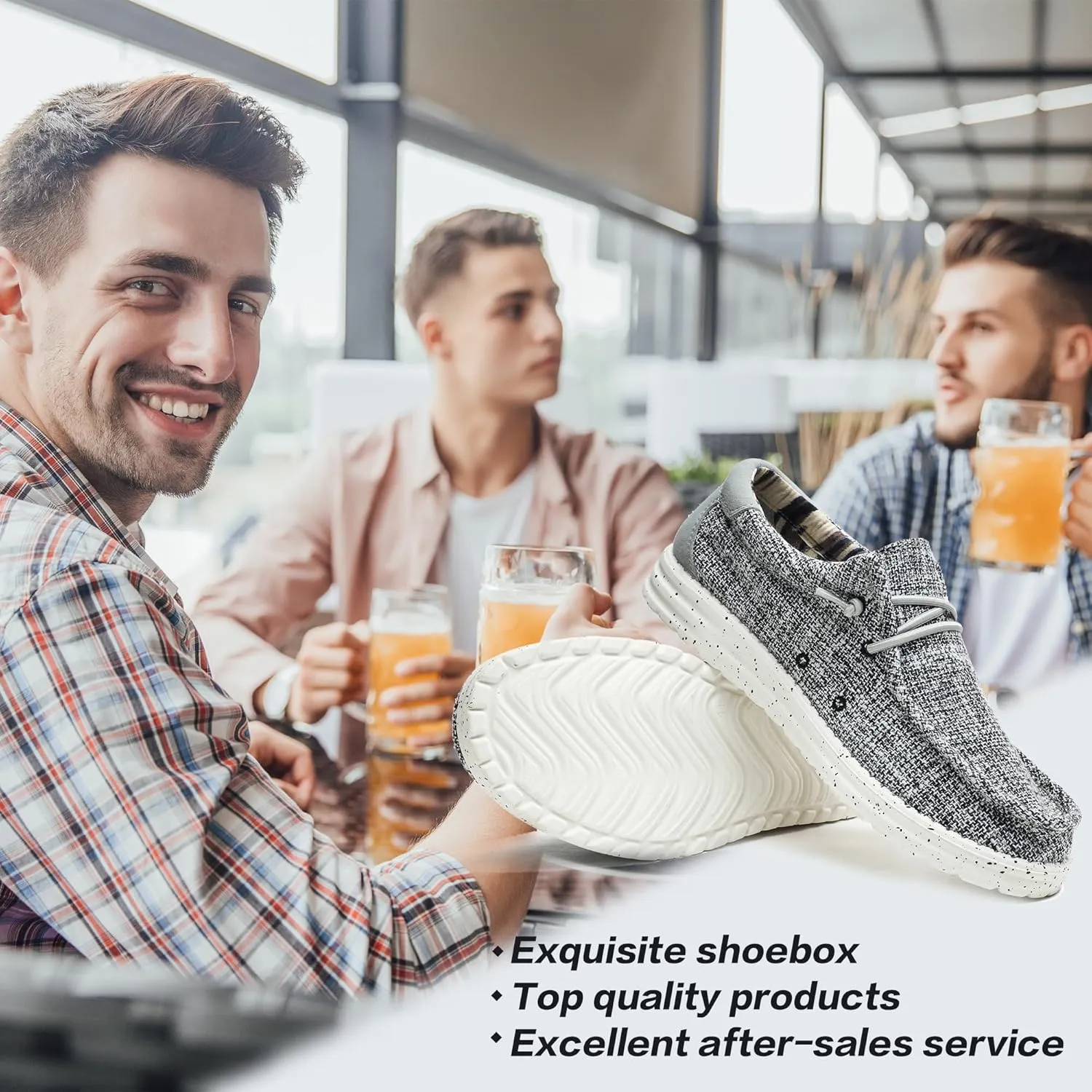 Men’s Machine Washable Slip On Lace Up Casual Loafer Breathable Travel Canvas Shoes for Men Comfortable and Stylish Summer Loafers Lightweight Walking Shoes Boat Shoe