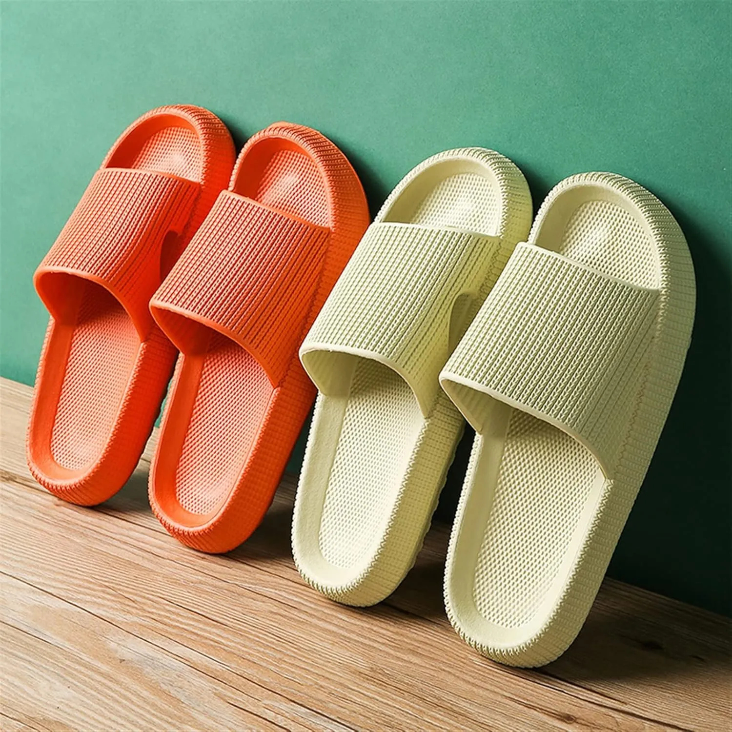 Mens Slippers Home Slippers Shower Shoes Thick Platform Womens Sandals Indoor Bathroom Anti-Slip Slides Ladies Shoes Flip Flop