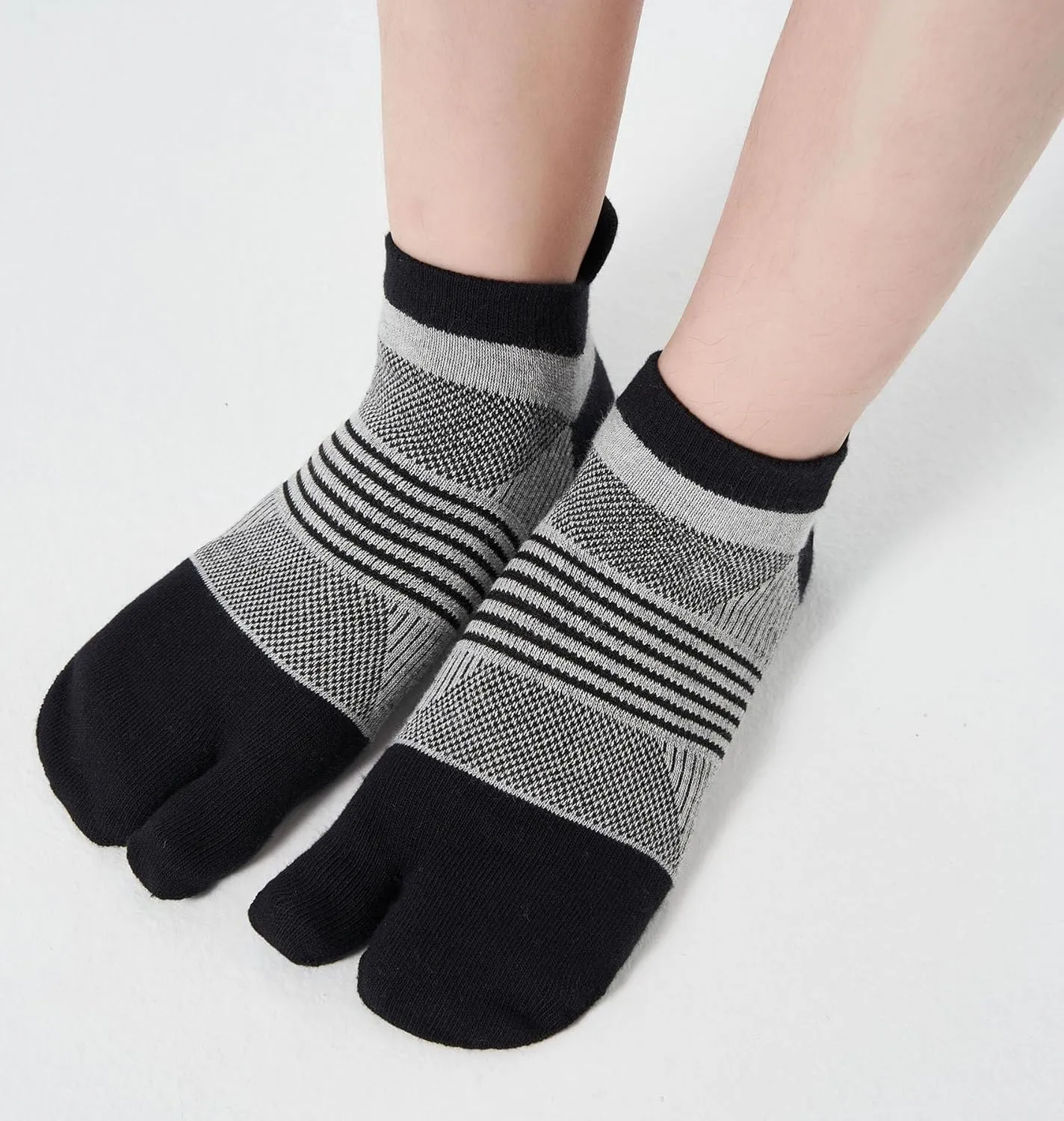 Men's Tabi Socks Flip Flop Split Toe Big Toe Cotton Athletic 4 Pack 6 Pack