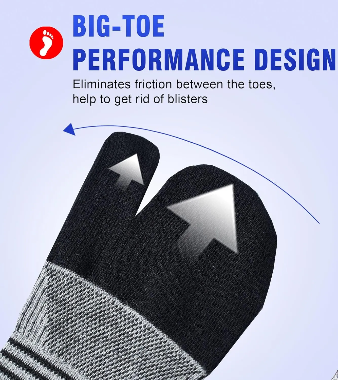 Men's Tabi Socks Flip Flop Split Toe Big Toe Cotton Athletic 4 Pack 6 Pack