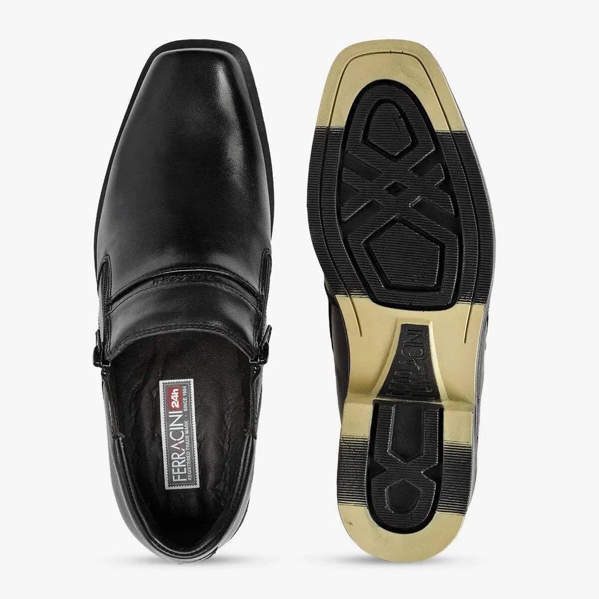 Men's Urban Way Leather Slip-On Shoe with Zipper 6629