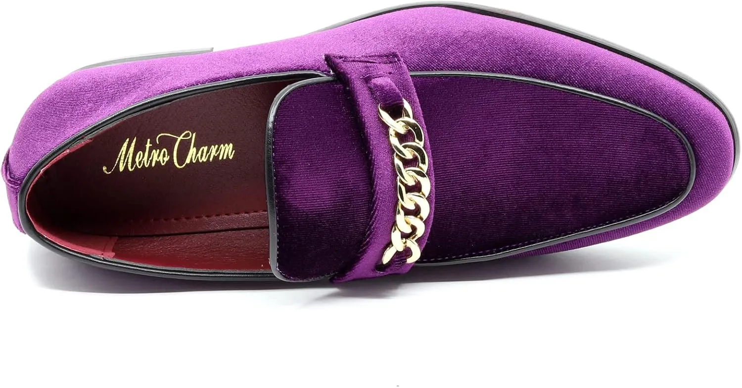Men's Vintage Velvet Designer Classic Dress Tuxedo Smoking Slipper Loafer Slip On Shoes Arthur-02