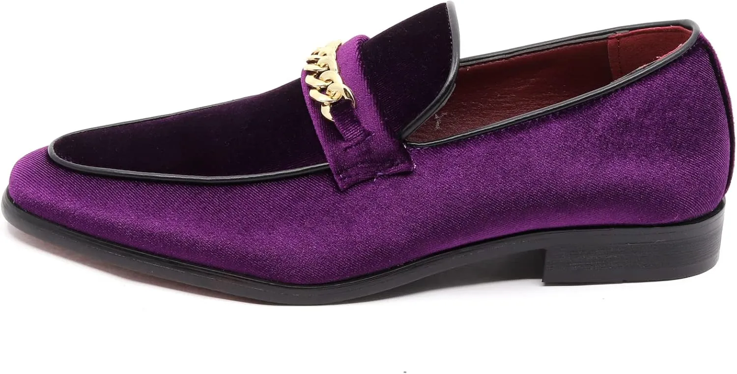 Men's Vintage Velvet Designer Classic Dress Tuxedo Smoking Slipper Loafer Slip On Shoes Arthur-02